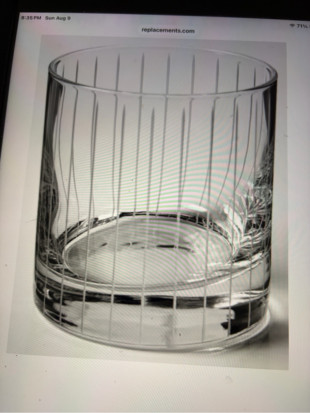 Mikasa Clear Vertical Cut Glass Tumbler